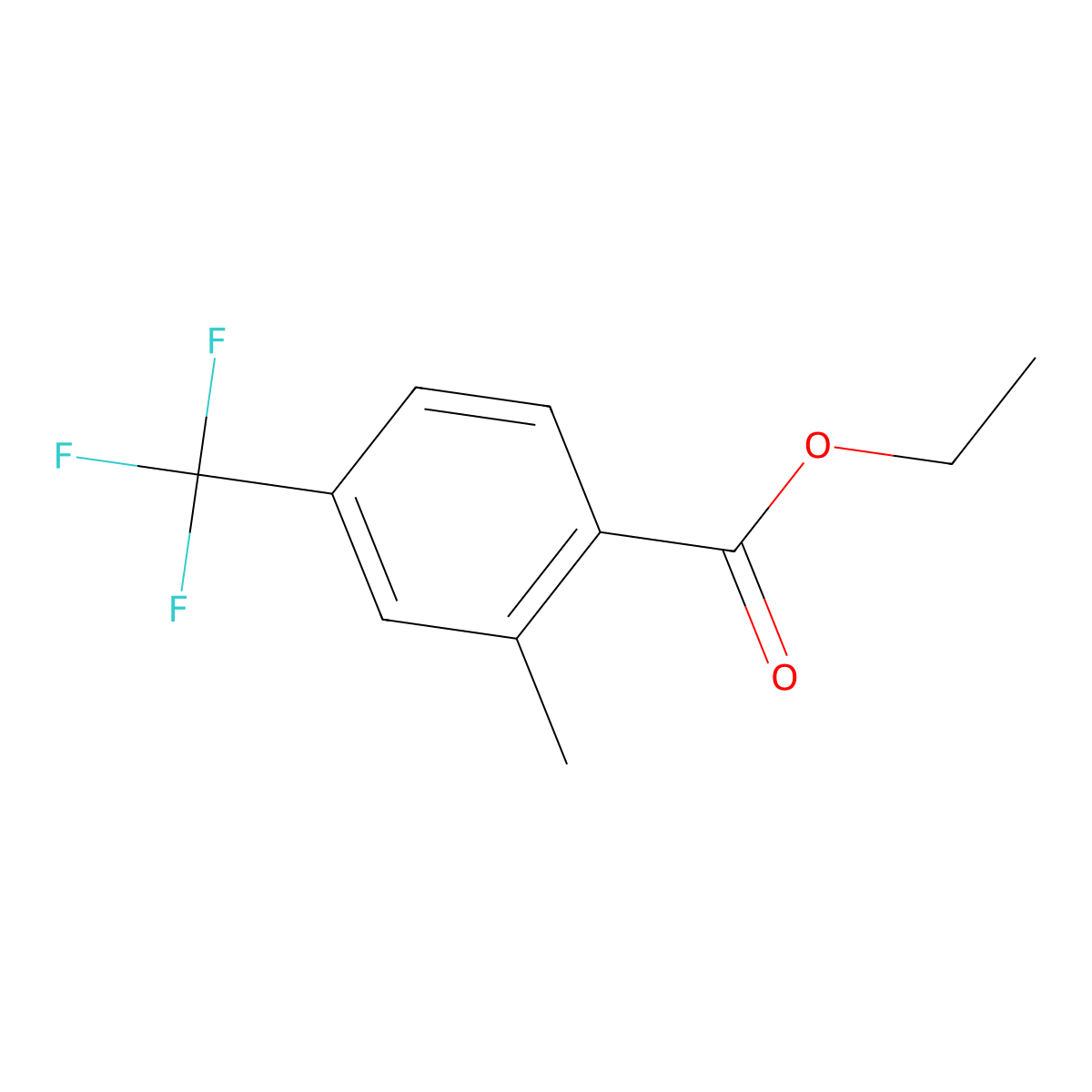 Ethyl 2-methyl-4-(trifluoromethyl)benzoate molecular structure, CAS 256232-92-5