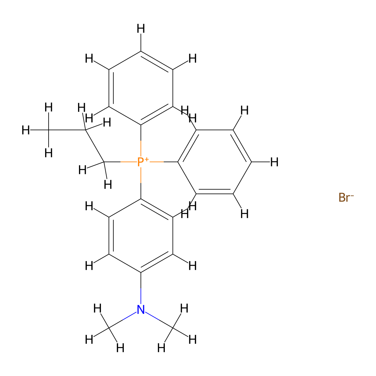 (4-(Dimethylamino)phenyl)diphenyl(propyl)phosphonium bromide molecular structure, CAS 2562359-80-0