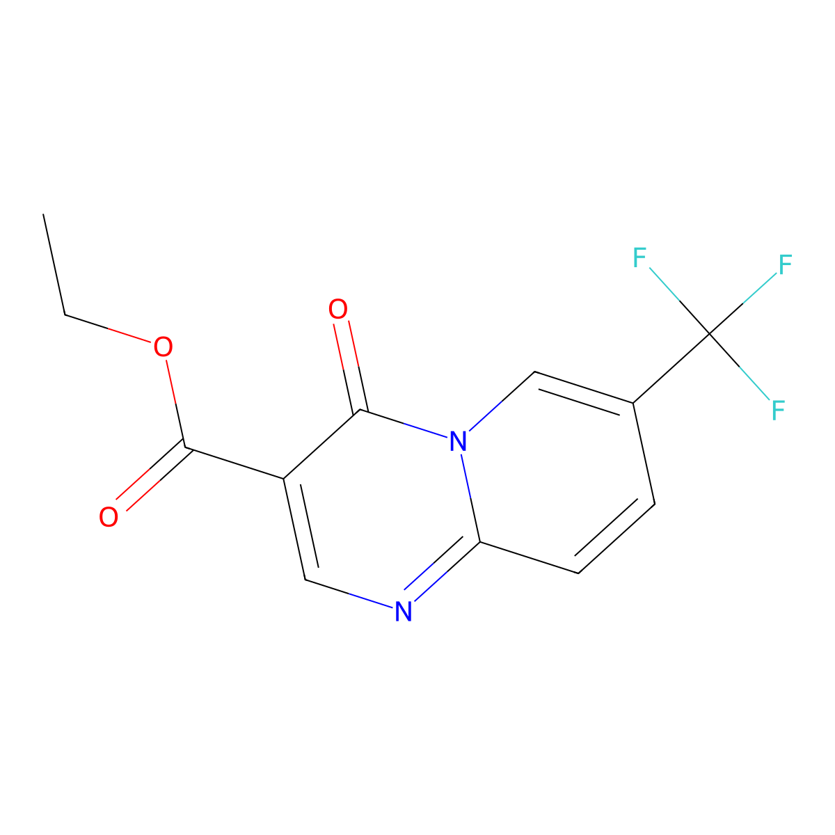 Ethyl 4-oxo-7-(trifluoromethyl)-4H-pyrido[1,2-a]pyrimidine-3-carboxylate molecular structure, CAS 256238-90-1