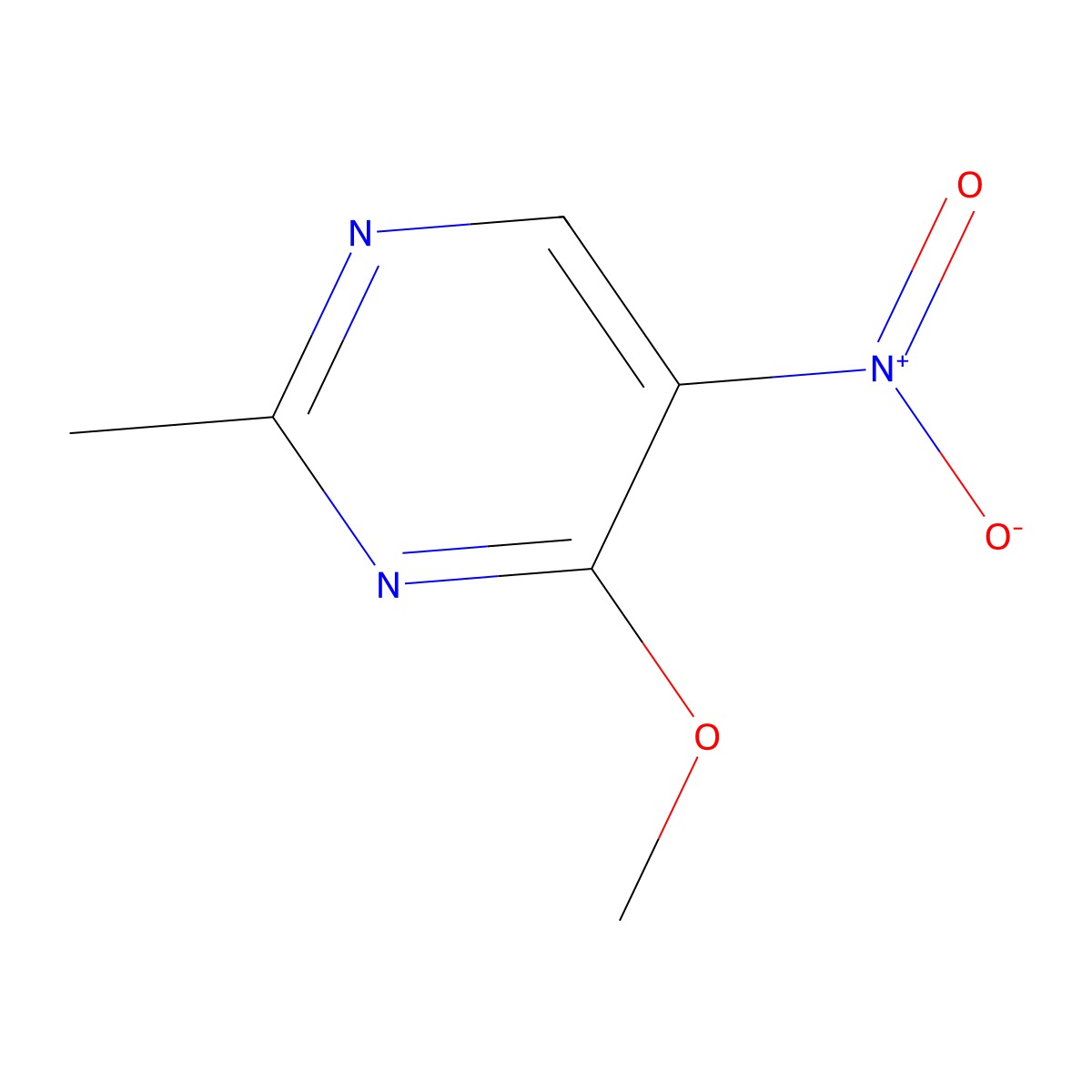4-Methoxy-2-methyl-5-nitropyrimidine molecular structure, CAS 25624-67-3