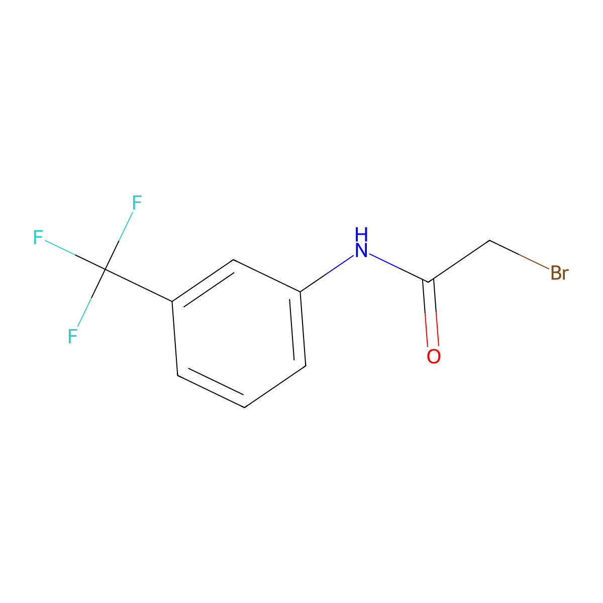 2-bromo-N-[3-(trifluoromethyl)phenyl]acetamide molecular structure, CAS 25625-57-4