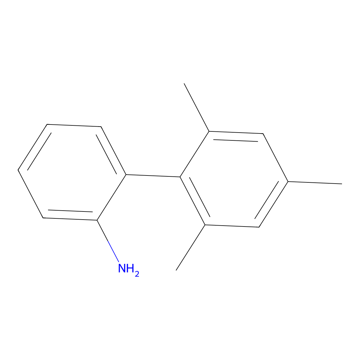 2-(2,4,6-Trimethylphenyl)aniline molecular structure, CAS 25627-20-7