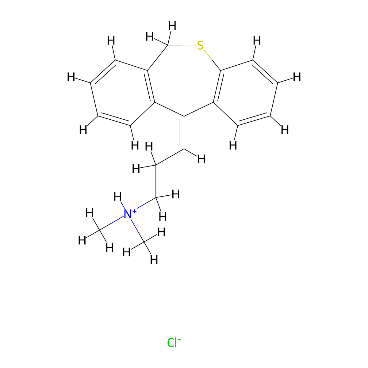 trans-Prothiadene hydrochloride molecular structure, CAS 25627-36-5
