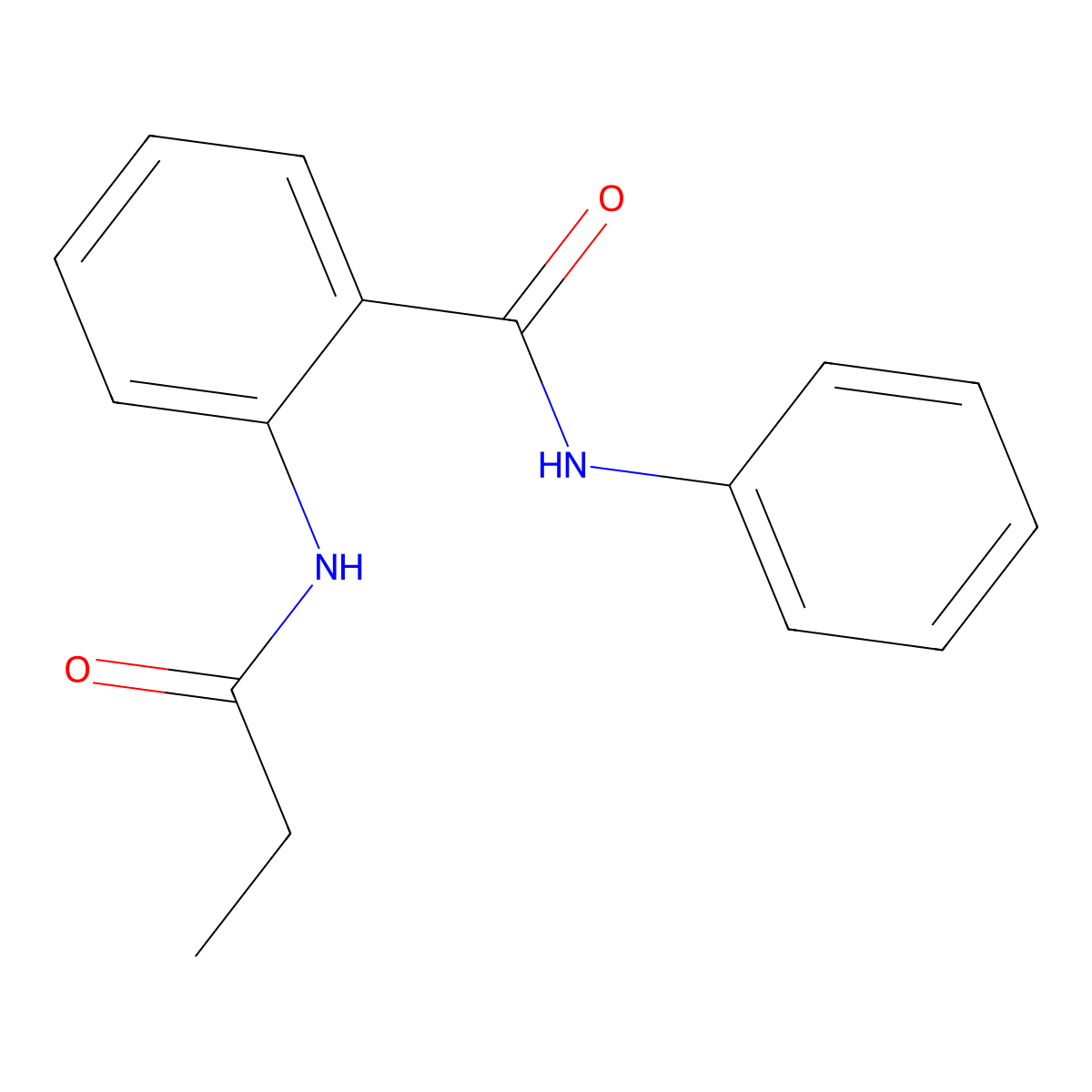 N-phenyl-2-(propionylamino)benzamide molecular structure, CAS 25628-85-7