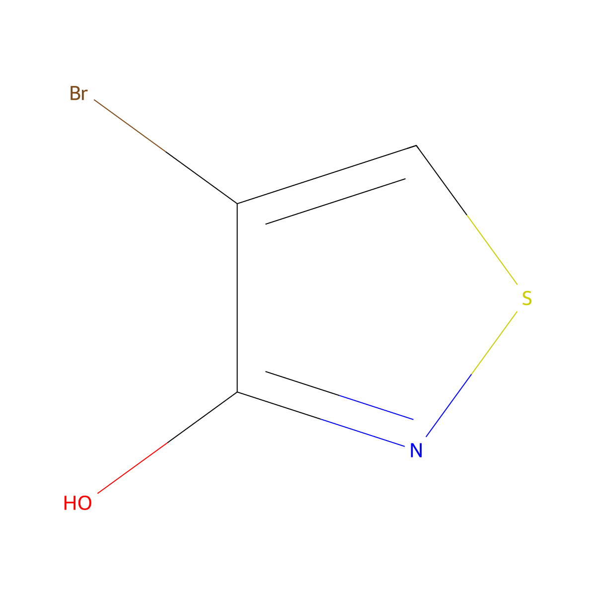 4-Bromo-1,2-thiazol-3-ol molecular structure, CAS 25629-52-1