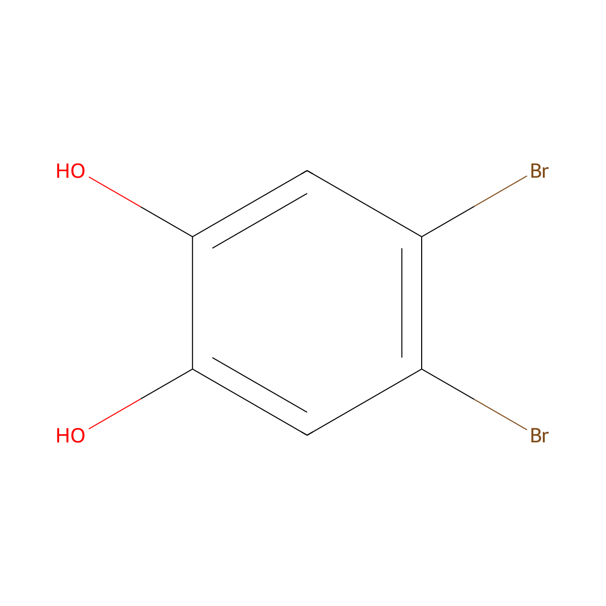 4,5-Dibromobenzene-1,2-diol molecular structure, CAS 2563-26-0