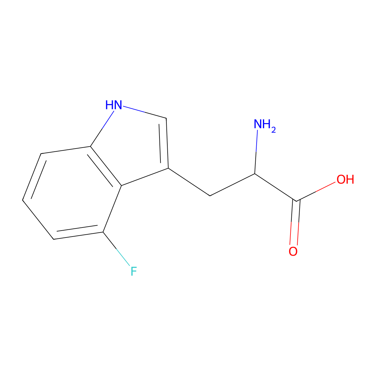 4-Fluorotryptophan molecular structure, CAS 25631-05-4