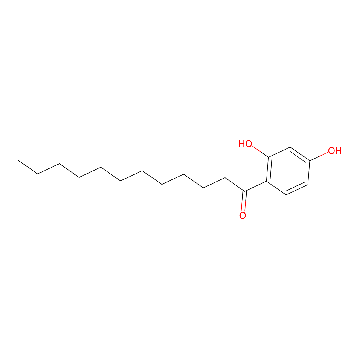 1-(2,4-Dihydroxyphenyl)dodecan-1-one molecular structure, CAS 25632-60-4