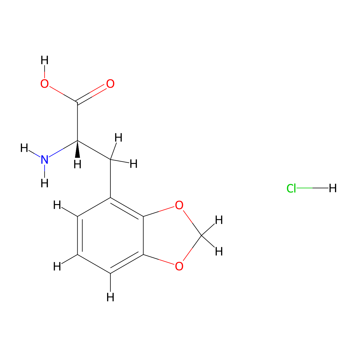 (S)-2-Amino-3-(benzo[d][1,3]dioxol-4-yl)propanoic acid hydrochloride molecular structure, CAS 2563272-51-3