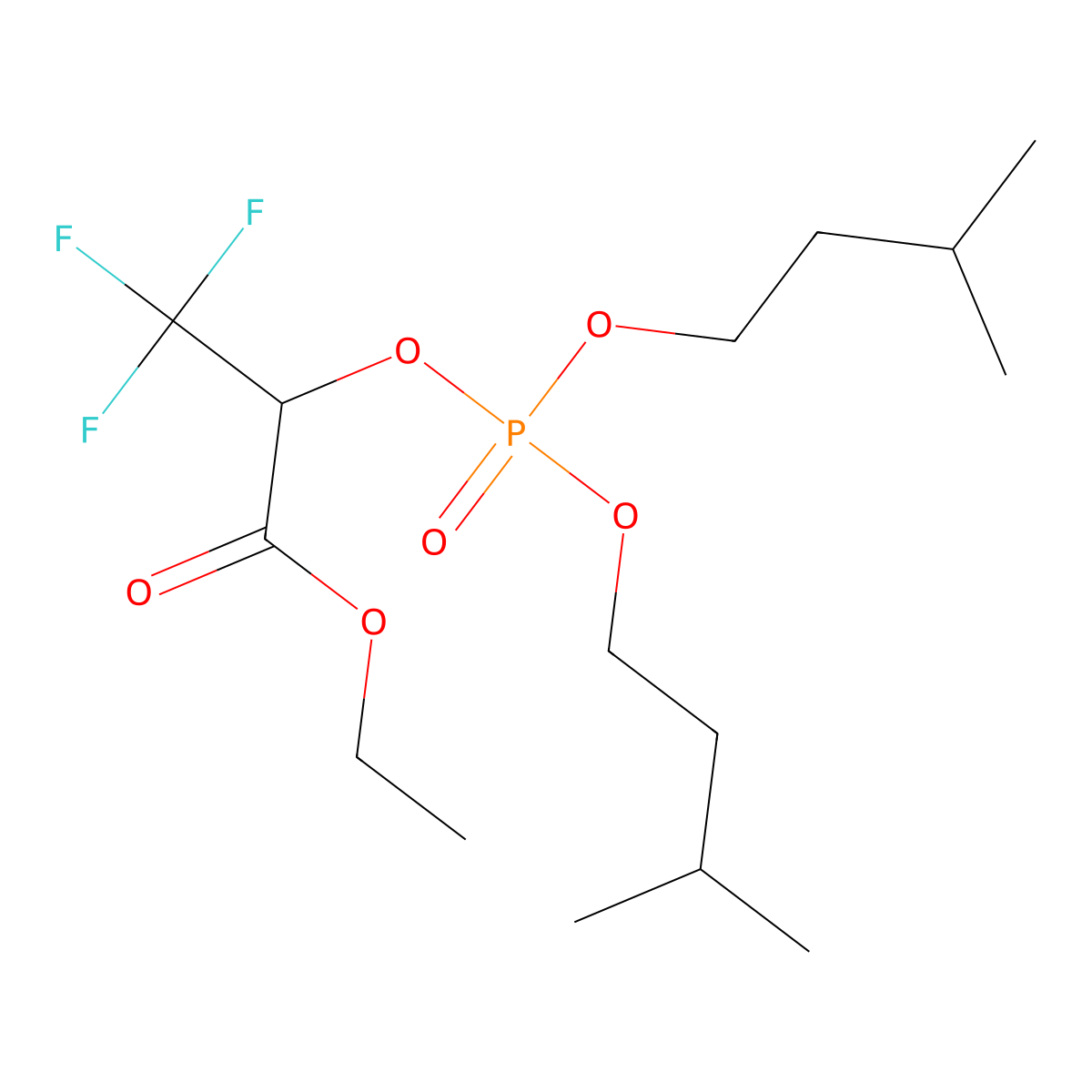 Ethyl 2-{[di(isopentyloxy)phosphoryl]oxy}-3,3,3-trifluoropropanoate molecular structure, CAS 256332-99-7