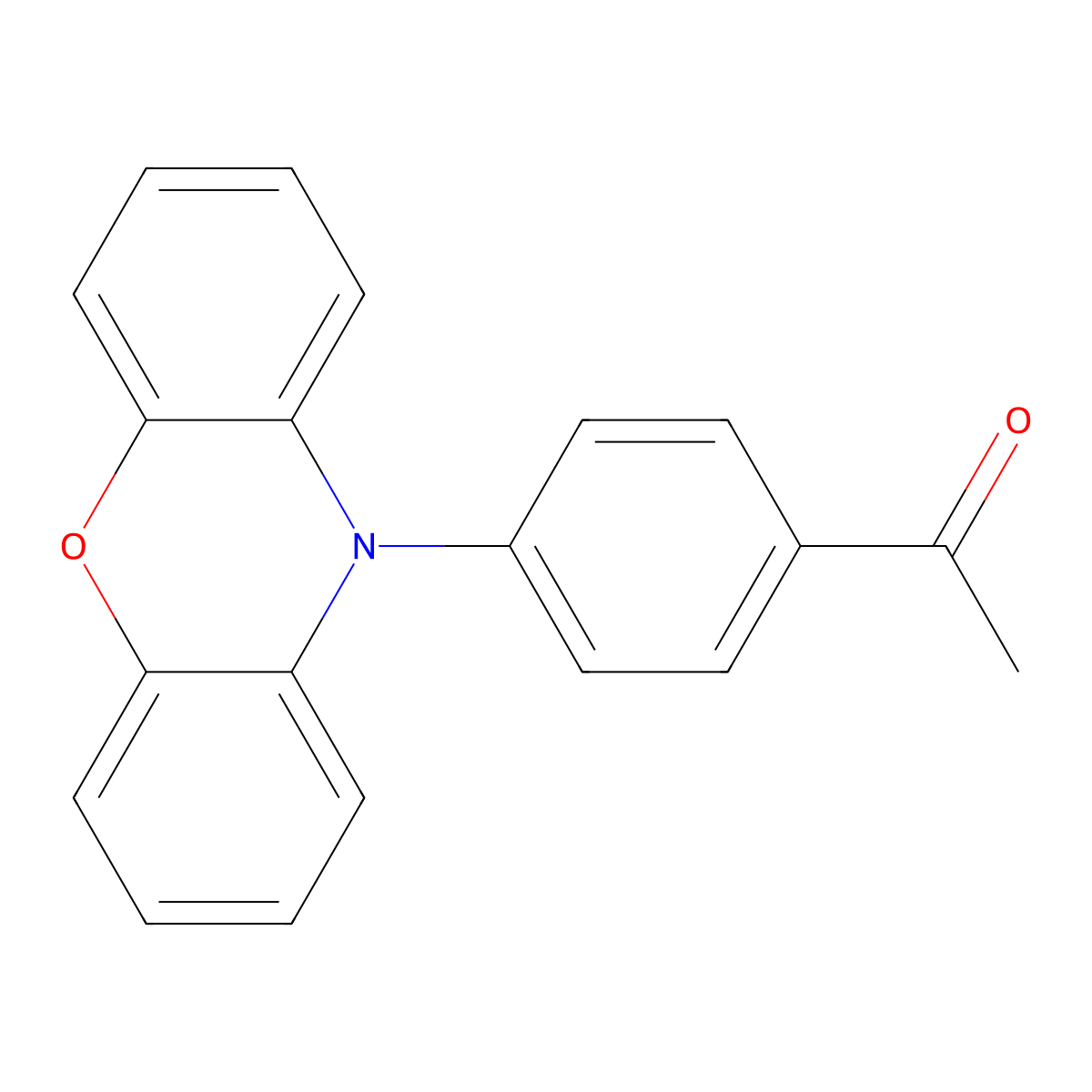 1-[4-(10H-phenoxazin-10-yl)phenyl]ethan-1-one molecular structure, CAS 256340-33-7