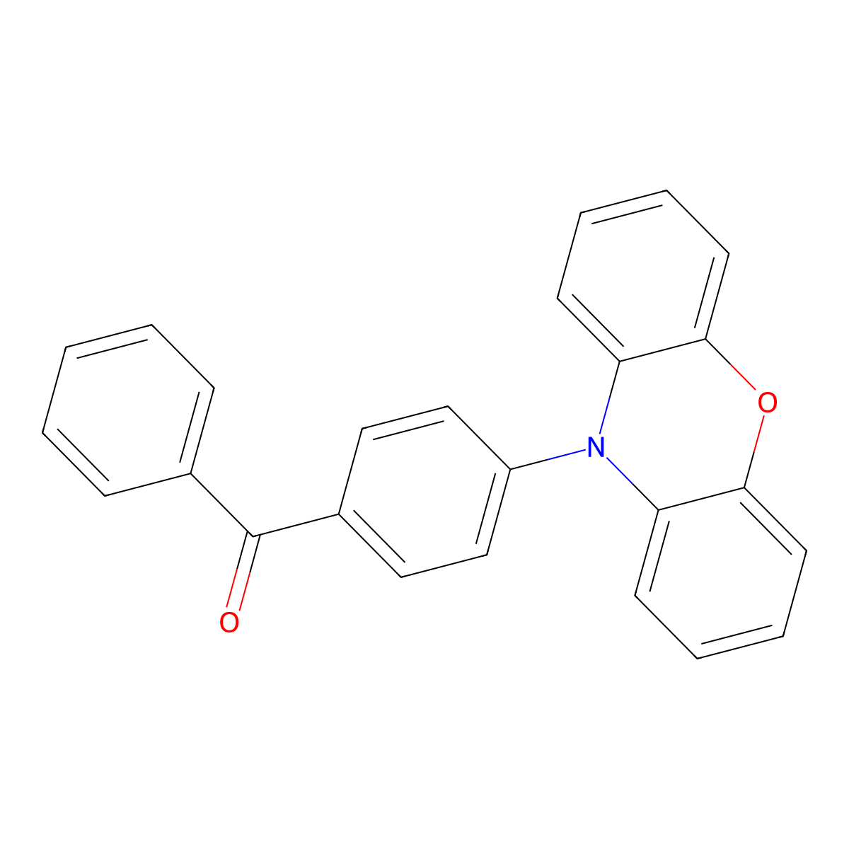 10-(4-benzoylphenyl)-10H-phenoxazine molecular structure, CAS 256340-34-8