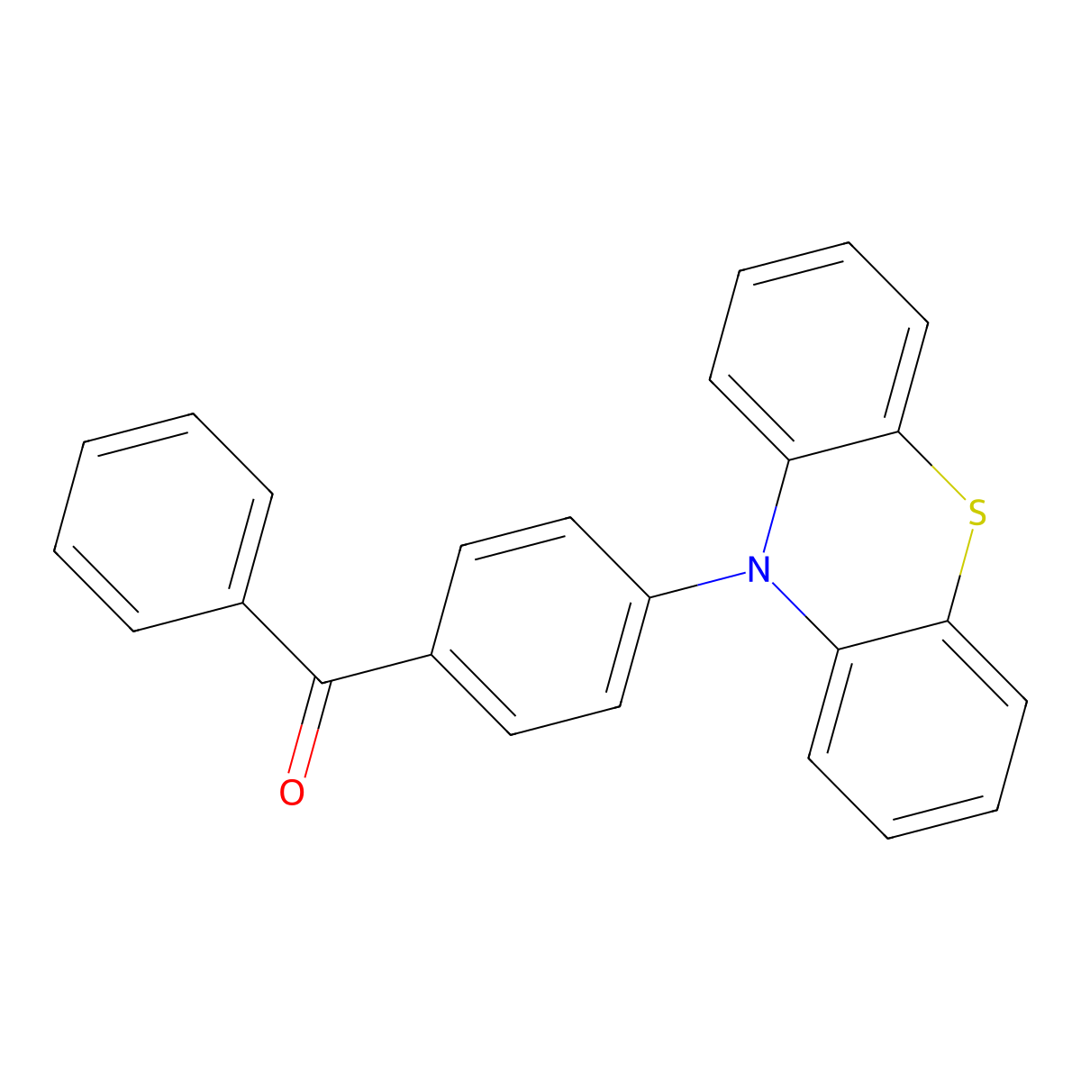 10-(4-benzoylphenyl)-10H-phenothiazine molecular structure, CAS 256340-35-9