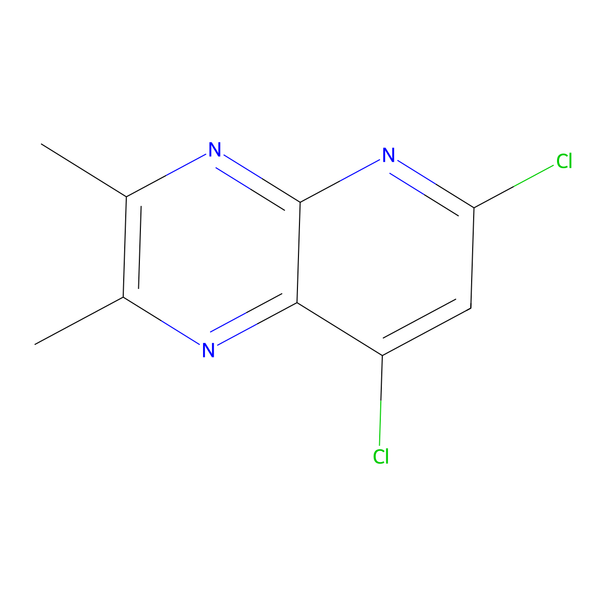 6,8-Dichloro-2,3-dimethylpyrido[2,3-b]pyrazine molecular structure, CAS 2563402-25-3
