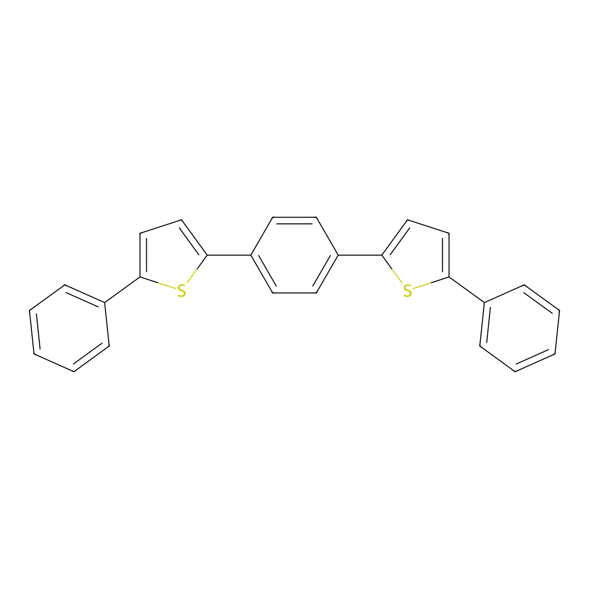 1,4-Bis(5-phenyl-2-thienyl)benzene molecular structure, CAS 256342-39-9