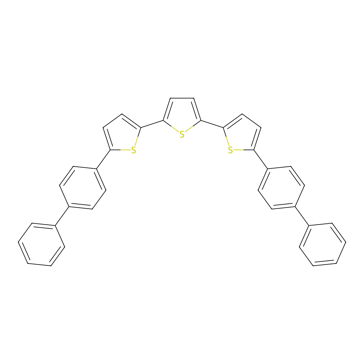 5,5''-Di([1,1'-biphenyl]-4-yl)-2,2':5',2''-terthiophene molecular structure, CAS 256342-43-5