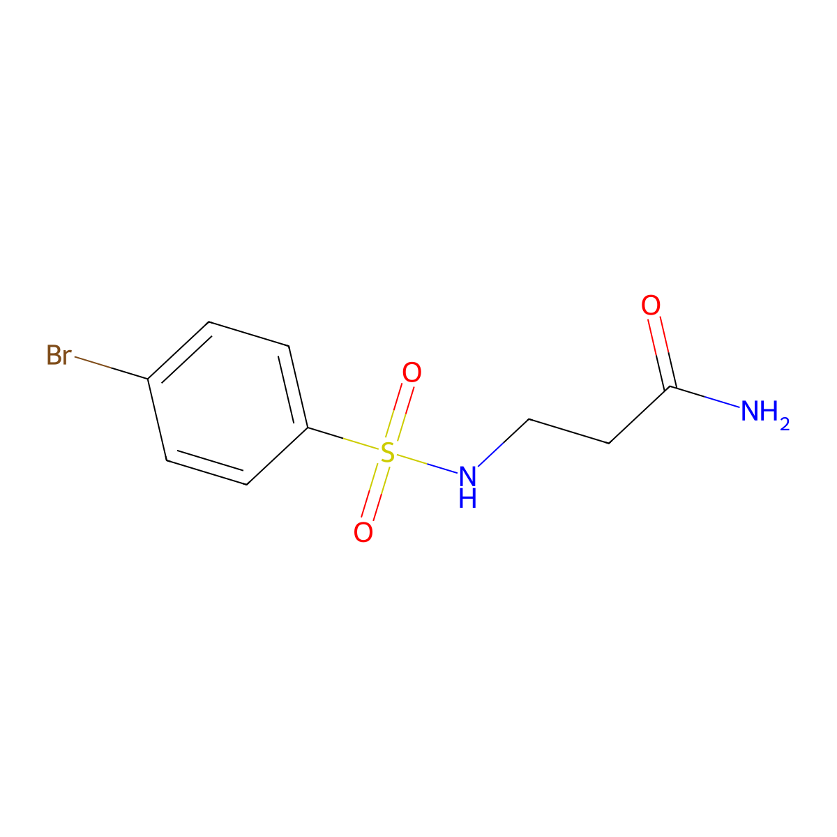 N~3~-[(4-bromophenyl)sulfonyl]-beta-alaninamide molecular structure, CAS 256343-98-3