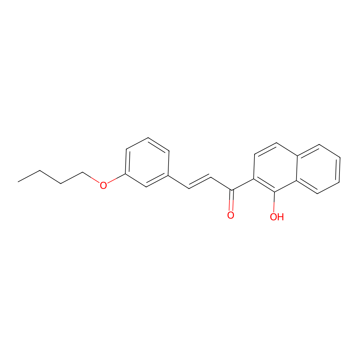3-(3-Butoxyphenyl)-1-(1-hydroxynaphthalen-2-yl)prop-2-en-1-one molecular structure, CAS 256348-48-8