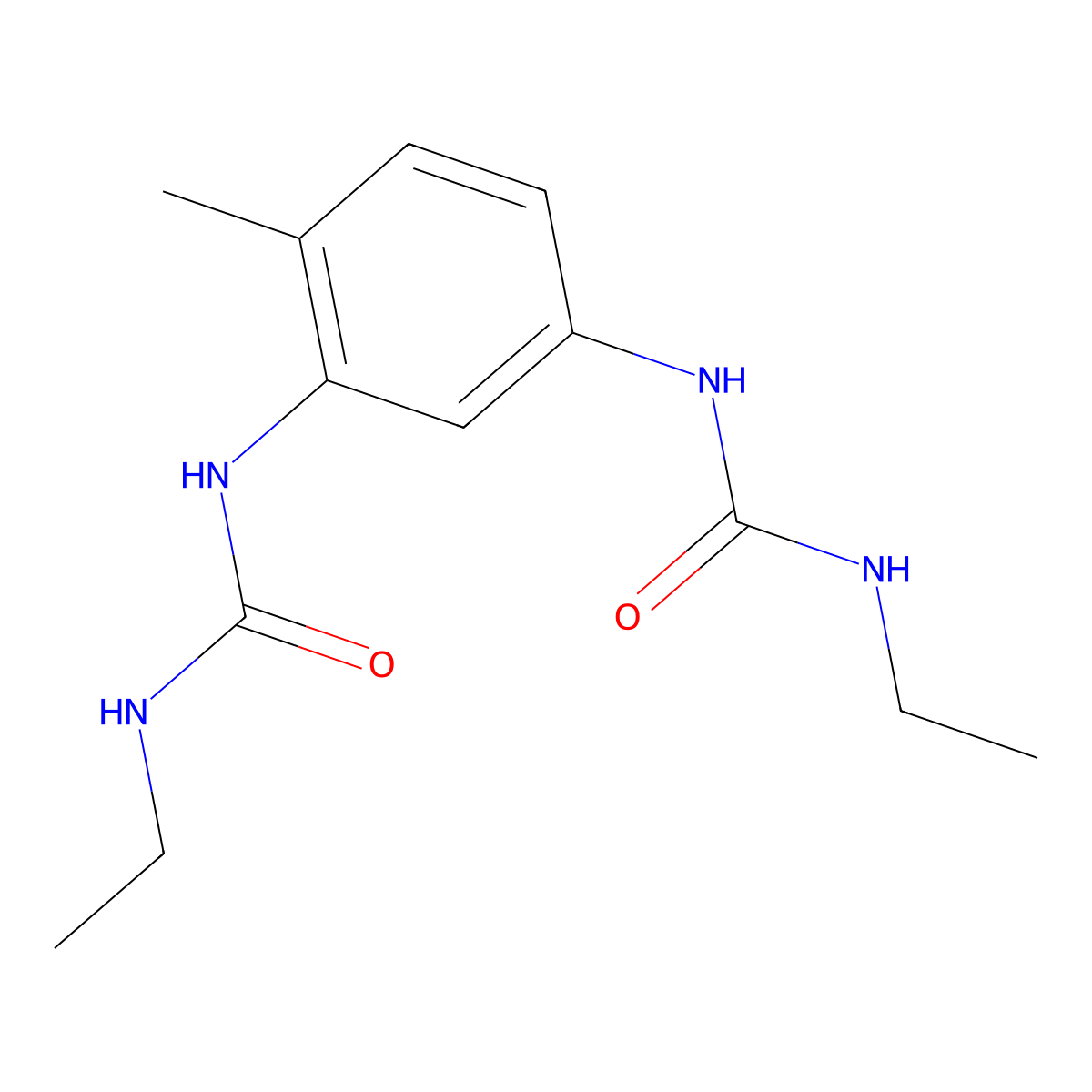 1,1'-(4-Methyl-1,3-phenylene)bis(3-ethylurea) molecular structure, CAS 25635-03-4