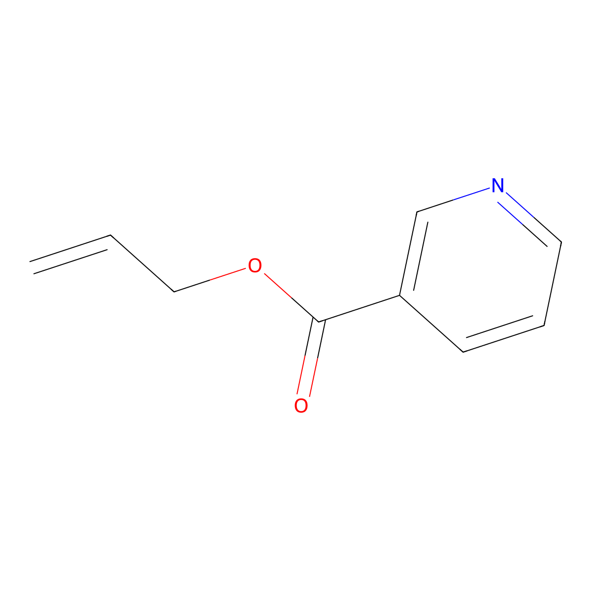 Allyl nicotinate molecular structure, CAS 25635-12-5