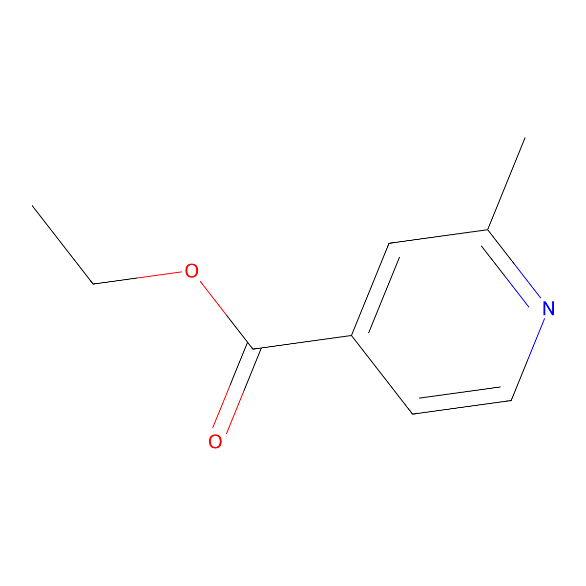Ethyl 2-methylisonicotinate molecular structure, CAS 25635-17-0