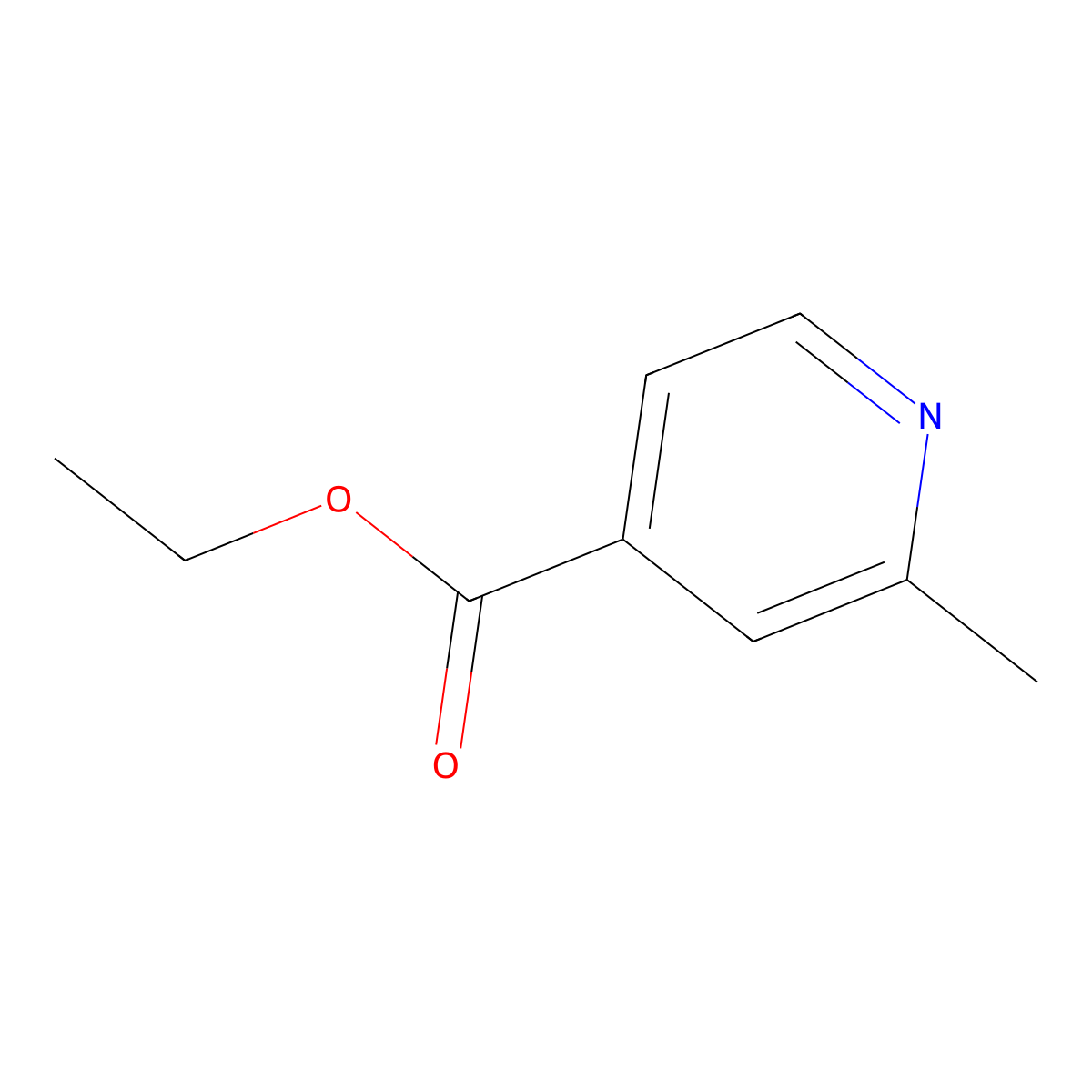 Ethyl 2-methylisonicotinate molecular structure, CAS 25635-17-0