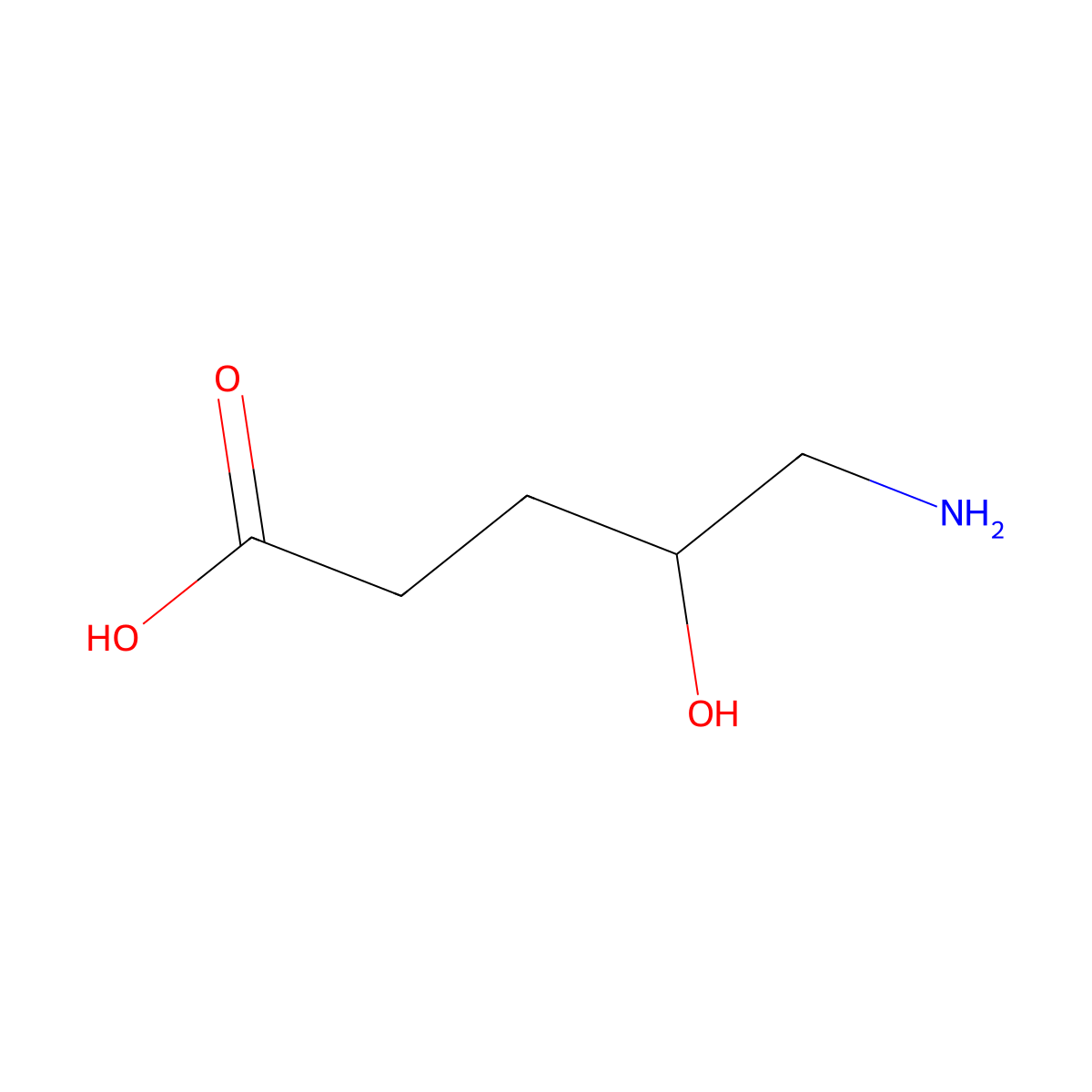 5-Amino-4-hydroxypentanoic acid molecular structure, CAS 25635-44-3