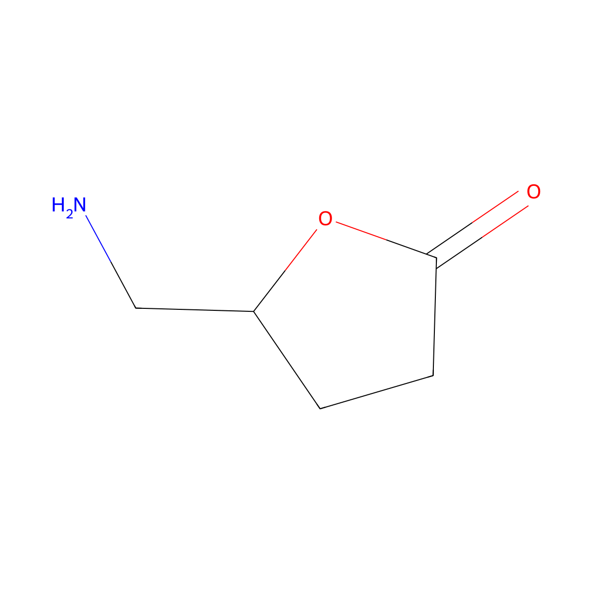 5-(Aminomethyl)dihydrofuran-2(3H)-one molecular structure, CAS 25635-46-5