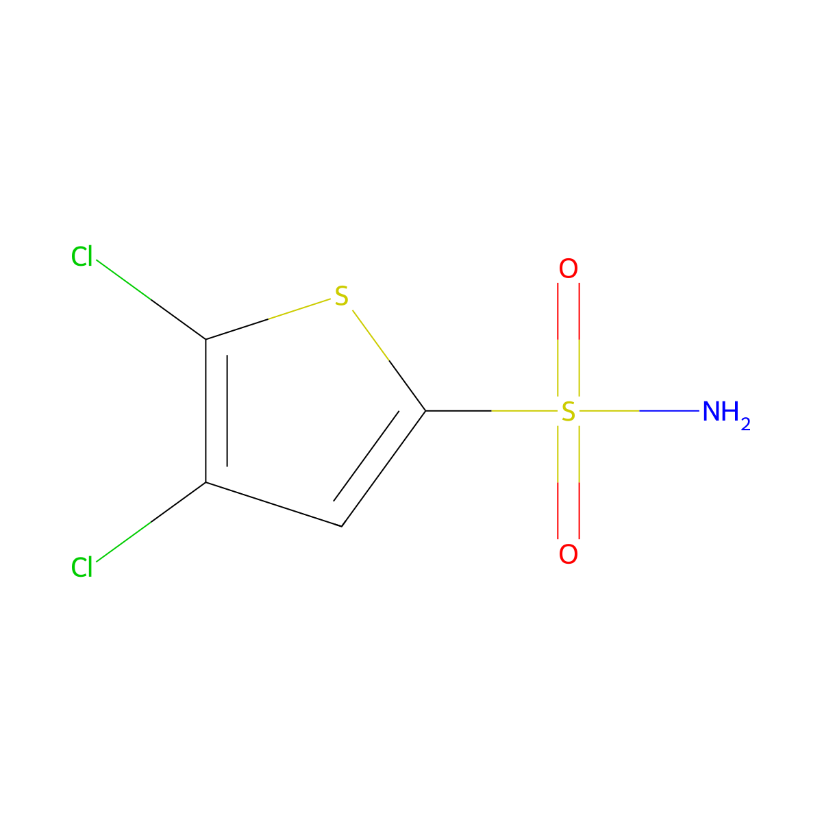 4,5-Dichlorothiophene-2-sulfonamide molecular structure, CAS 256353-34-1