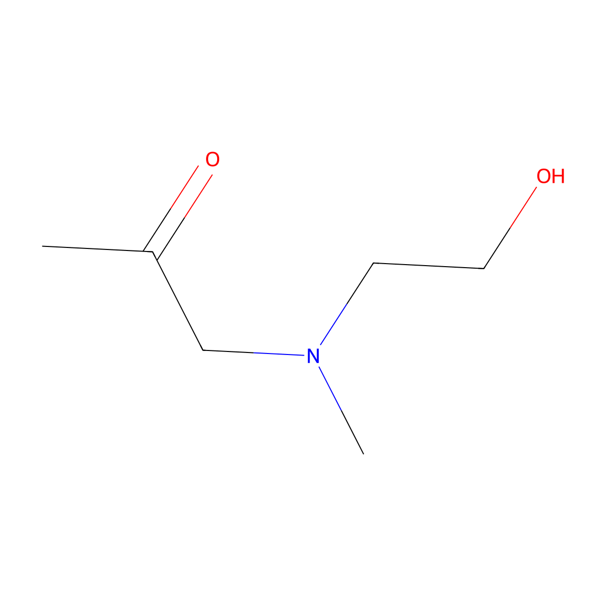1-((2-Hydroxyethyl)(methyl)amino)propan-2-one molecular structure, CAS 256353-78-3