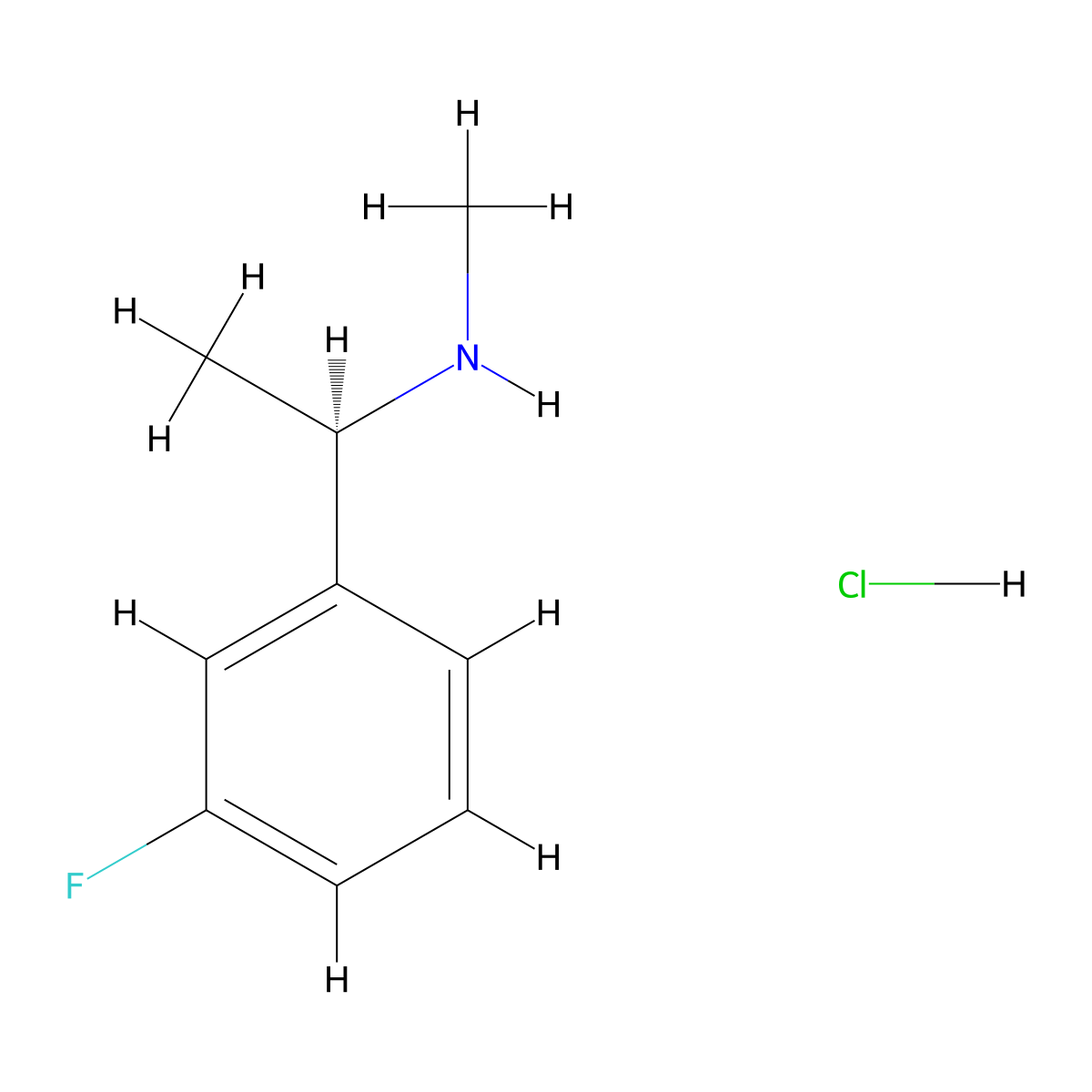 (R)-1-(3-Fluorophenyl)-N-methylethan-1-amine hydrochloride molecular structure, CAS 2563540-55-4