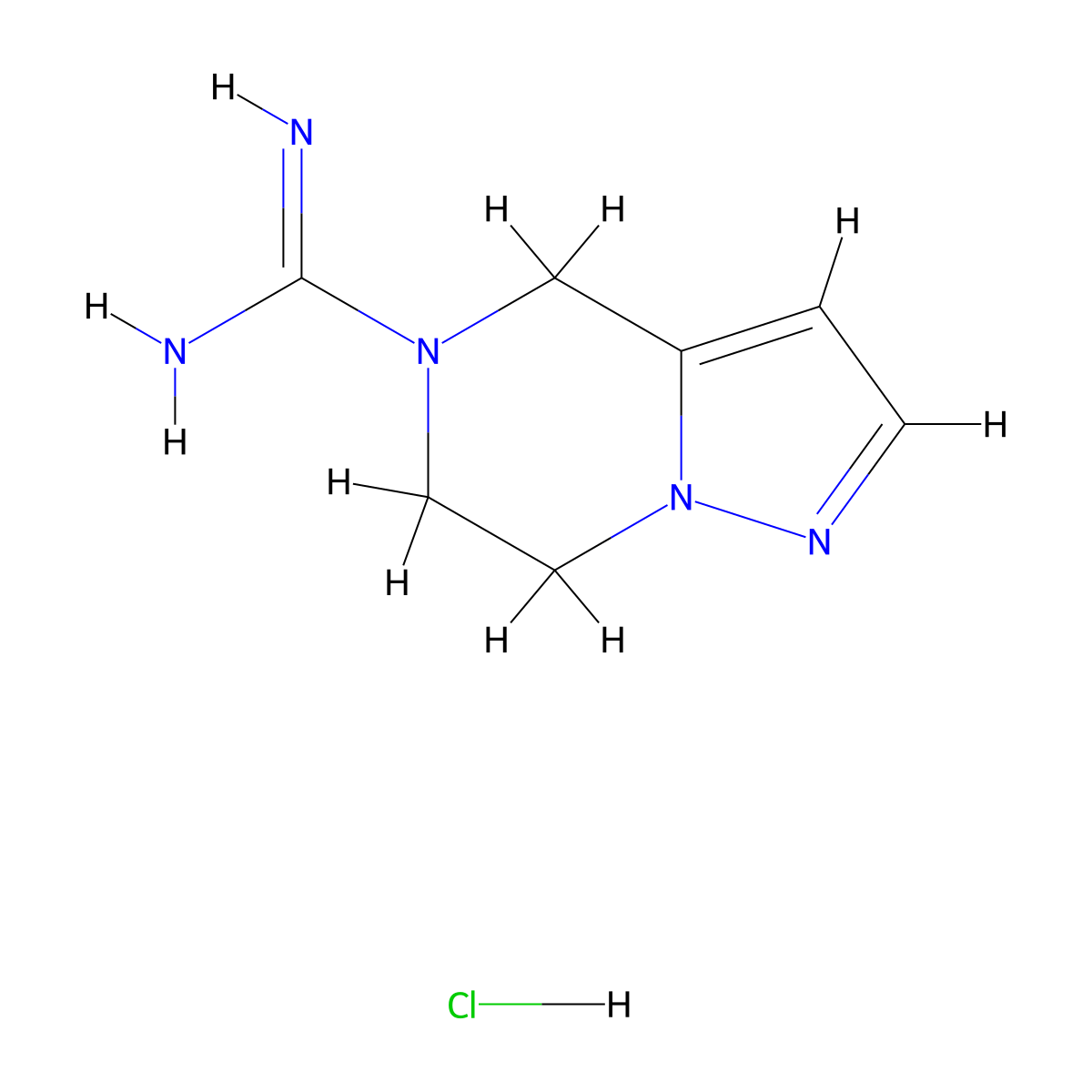 6,7-Dihydropyrazolo[1,5-A]pyrazine-5(4H)-carboximidamide hydrochloride molecular structure, CAS 2563588-13-4