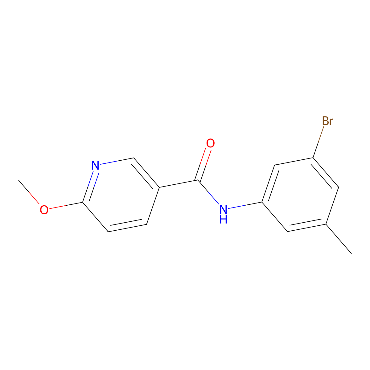 N-(3-Bromo-5-methylphenyl)-6-methoxynicotinamide molecular structure, CAS 2563588-22-5