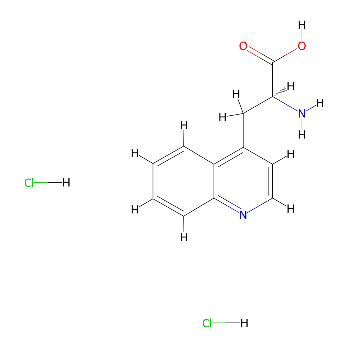 (S)-2-Amino-3-(quinolin-4-yl)propanoic acid dihydrochloride molecular structure, CAS 2563594-83-0