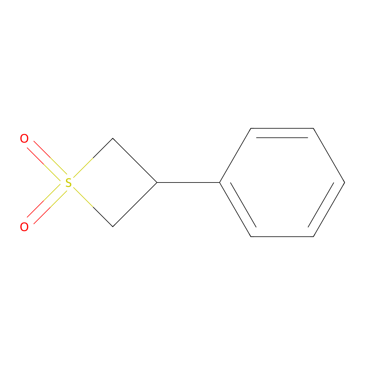 3-Phenylthietane 1,1-dioxide molecular structure, CAS 25636-64-0