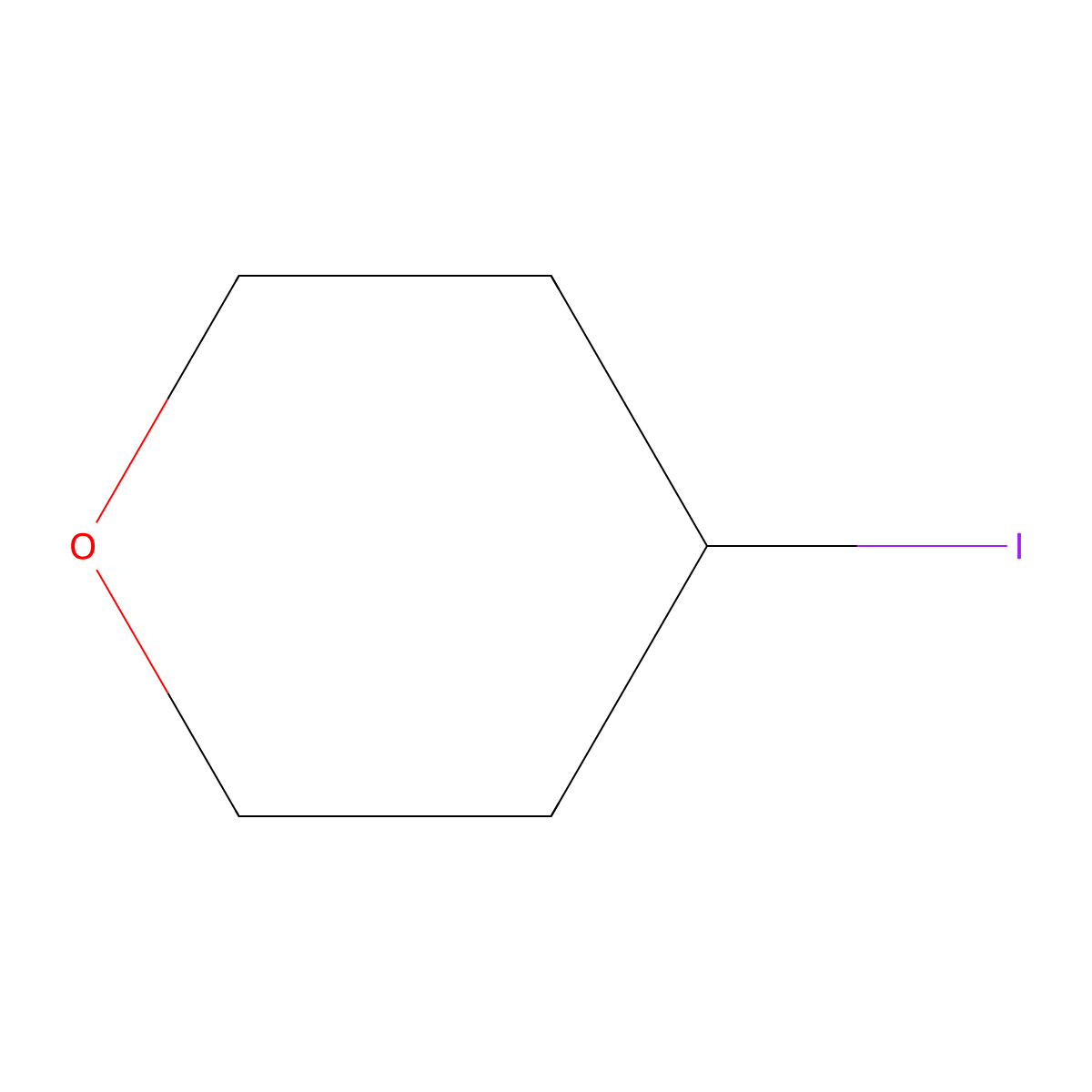 4-iodotetrahydro-2H-pyran molecular structure, CAS 25637-18-7