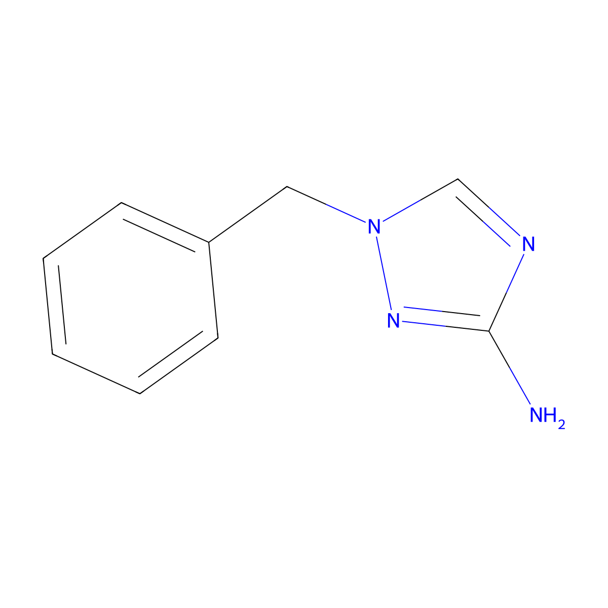 1-benzyl-1H-1,2,4-triazol-3-amine molecular structure, CAS 25637-43-8