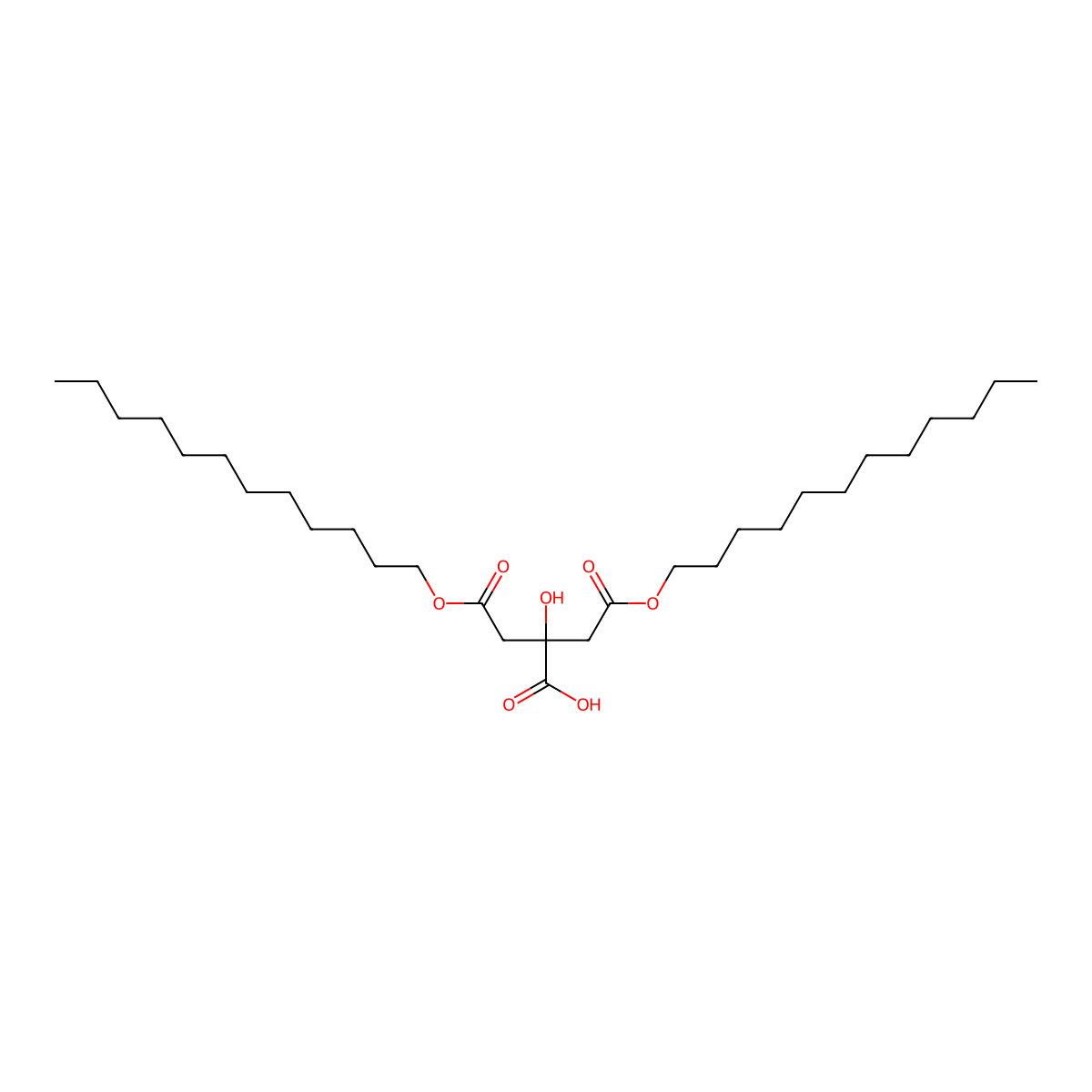 Dilauryl Citrate molecular structure, CAS 25637-88-1