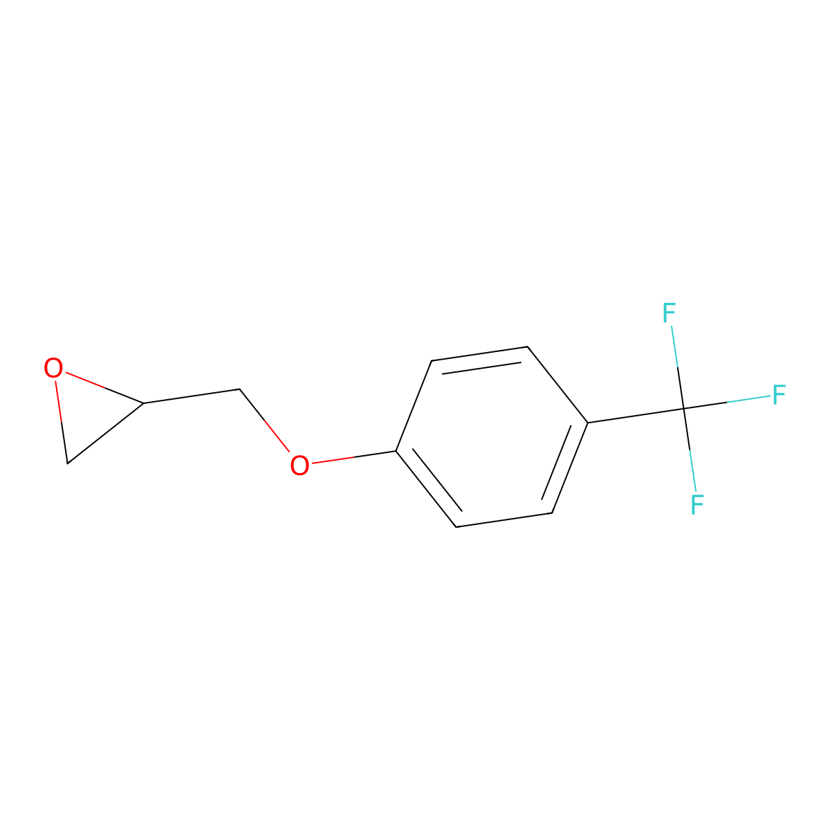 (S)-2-((4-(Trifluoromethyl)phenoxy)methyl)oxirane molecular structure, CAS 256372-58-4