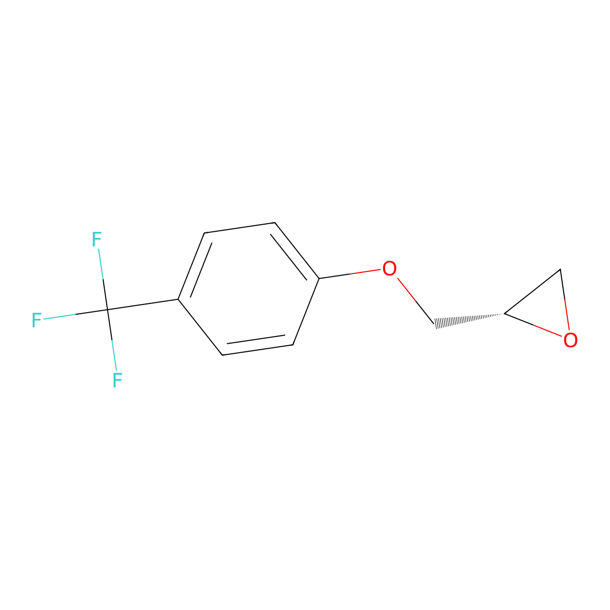 (S)-2-((4-(Trifluoromethyl)phenoxy)methyl)oxirane molecular structure, CAS 256372-58-4