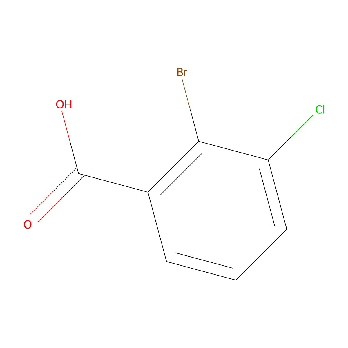 2-Bromo-3-chlorobenzoic acid molecular structure, CAS 25638-14-6