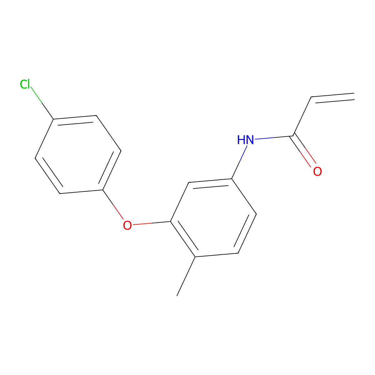 N-(3-(4-Chlorophenoxy)-4-methylphenyl)acrylamide molecular structure, CAS 2563855-03-6