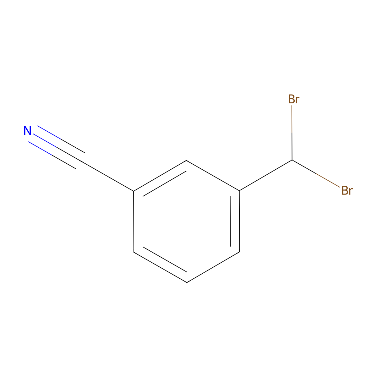 3-(Dibromomethyl)benzonitrile molecular structure, CAS 256386-07-9