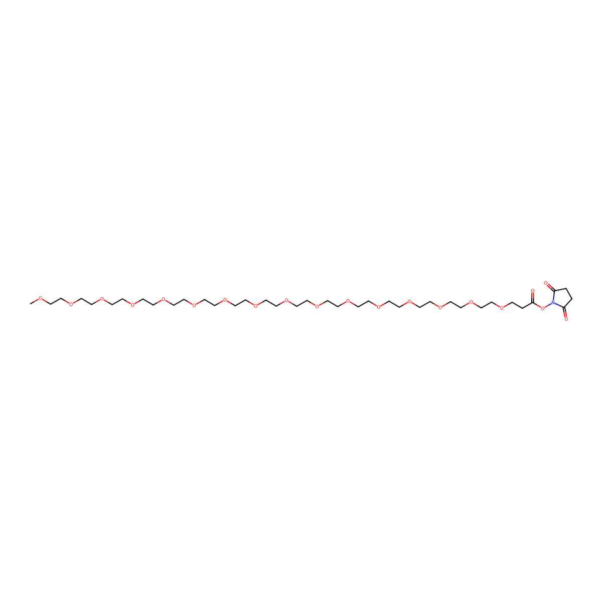 m-PEG16-NHS ester molecular structure, CAS 2563873-83-4
