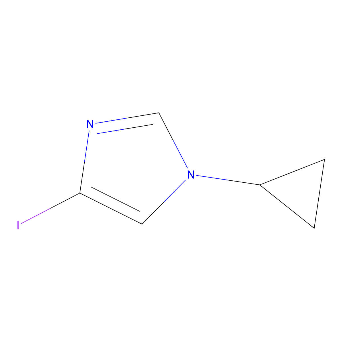 1-Cyclopropyl-4-iodo-1H-imidazole molecular structure, CAS 2563898-38-2