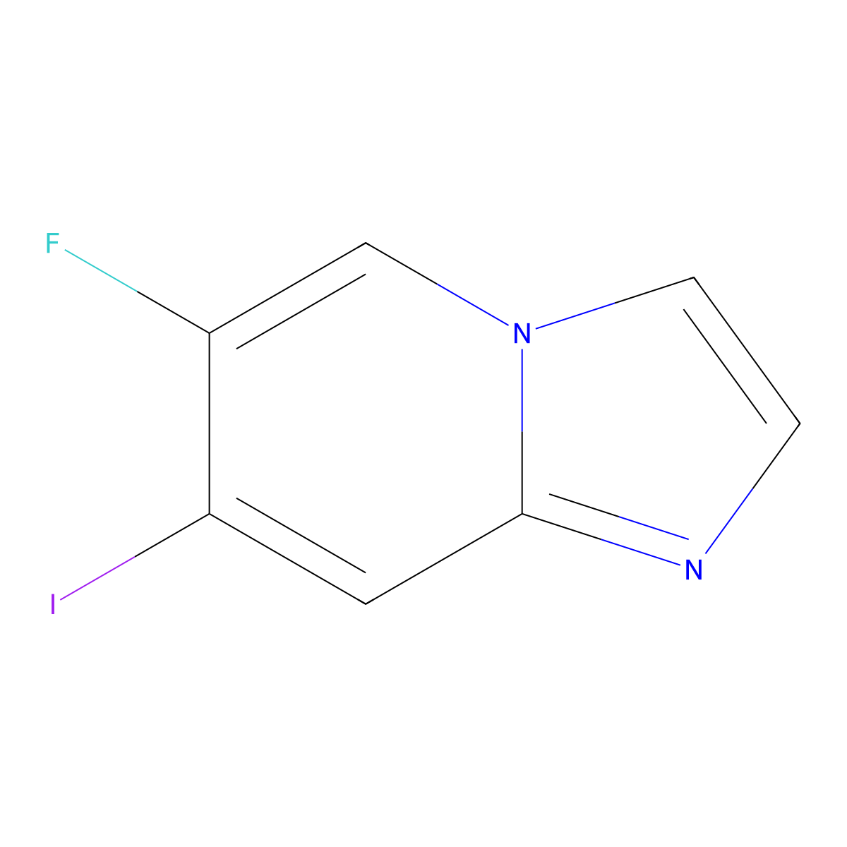 6-Fluoro-7-iodoimidazo[1,2-a]pyridine molecular structure, CAS 2563899-45-4