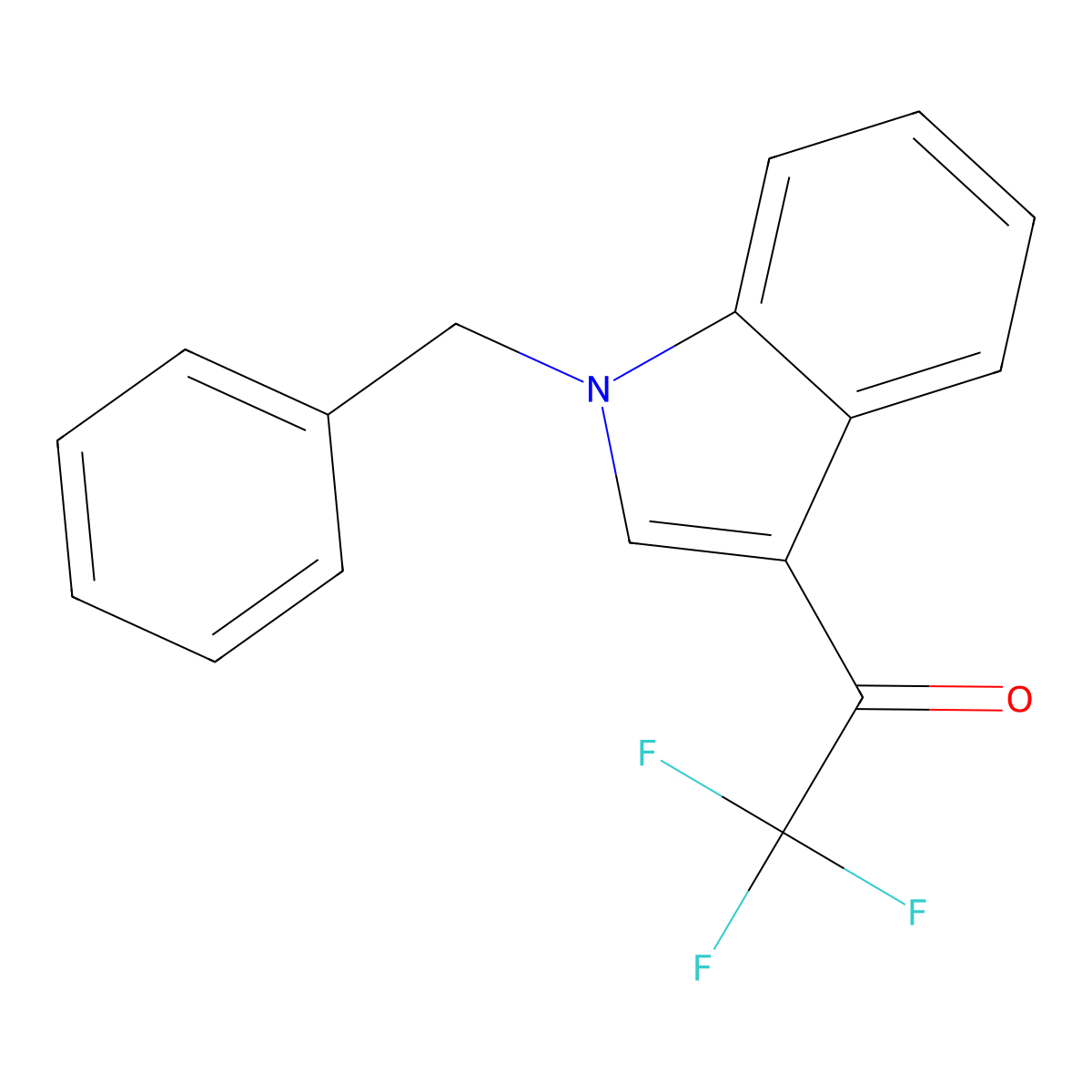 1-(1-Benzyl-1H-indol-3-yl)-2,2,2-trifluoroethanone molecular structure, CAS 256391-56-7