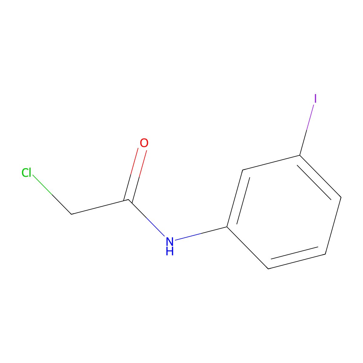 2-chloro-N-(3-iodophenyl)acetamide molecular structure, CAS 2564-01-4