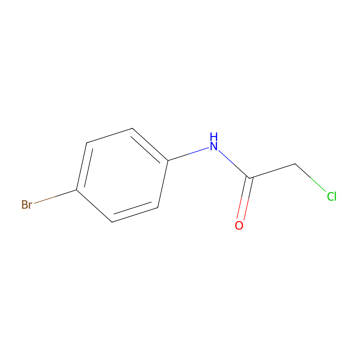 N-(4-Bromophenyl)-2-chloroacetamide molecular structure, CAS 2564-02-5