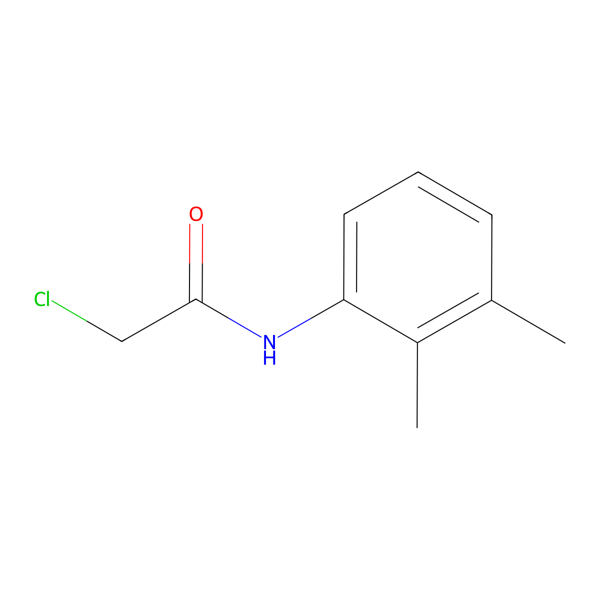 2-chloro-N-(2,3-dimethylphenyl)acetamide molecular structure, CAS 2564-07-0
